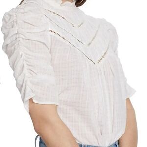 NWT Veronica Beard White Frasier Blouse 2